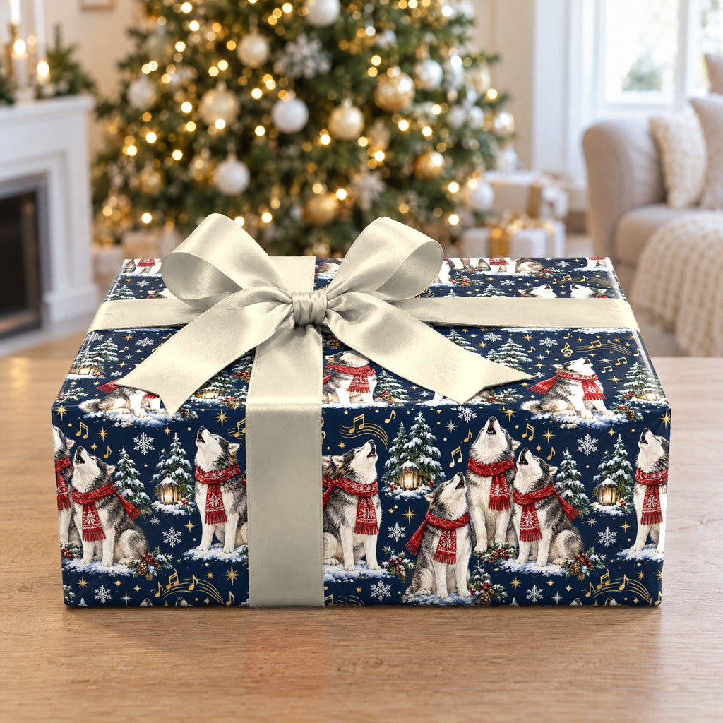 Husky Holiday Choir Wrapping Paper