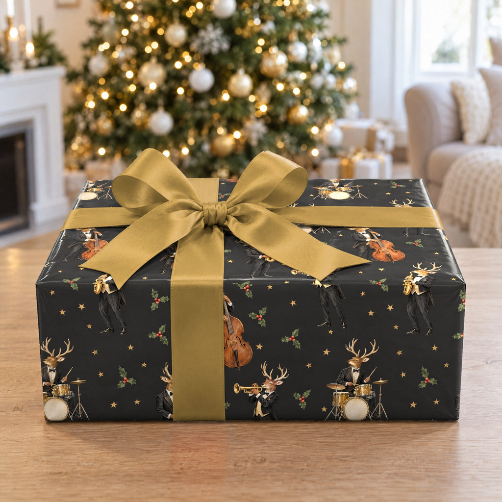 Reindeer Jazz Quartet Wrapping Paper