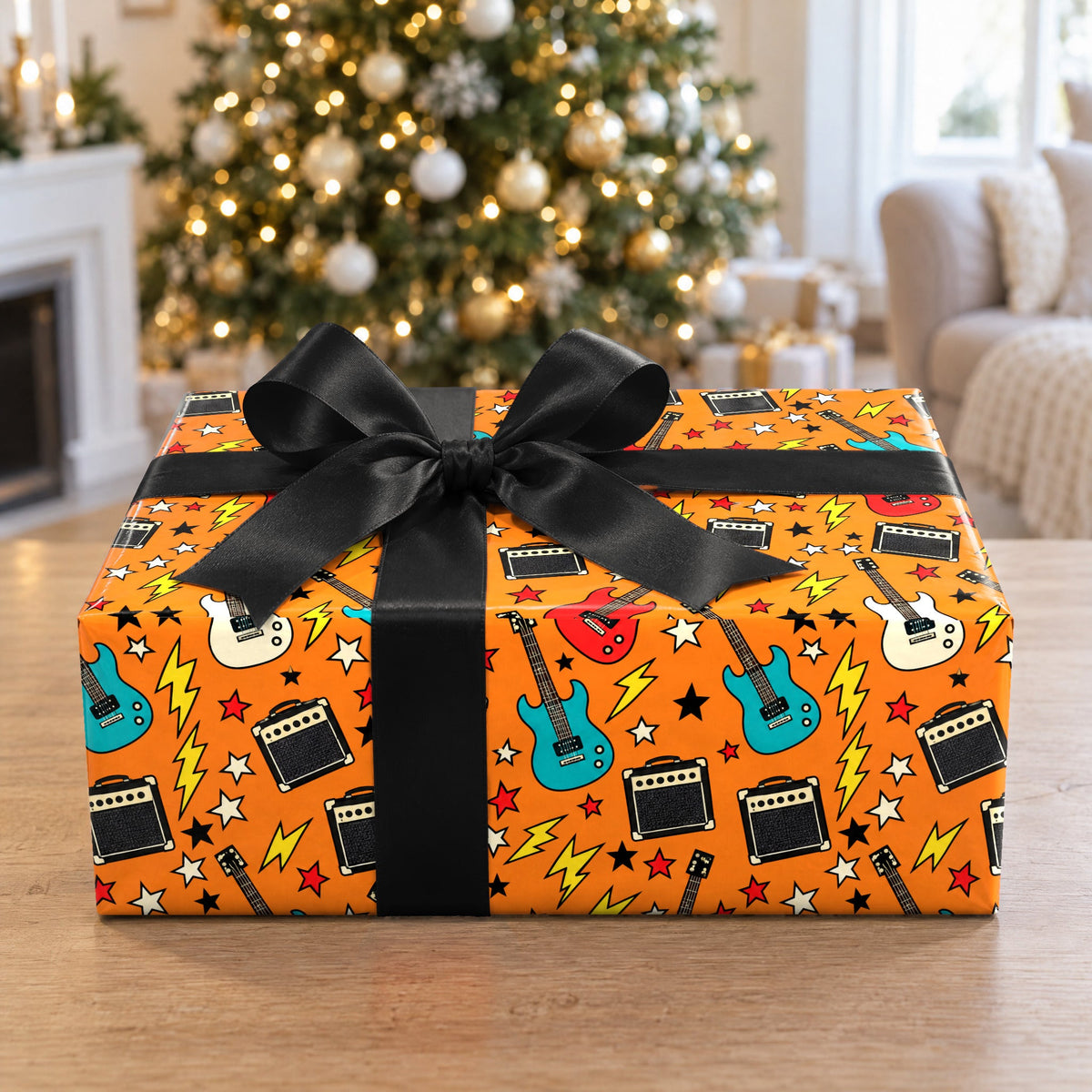 Guitar and Amp Rock Wrapping Paper