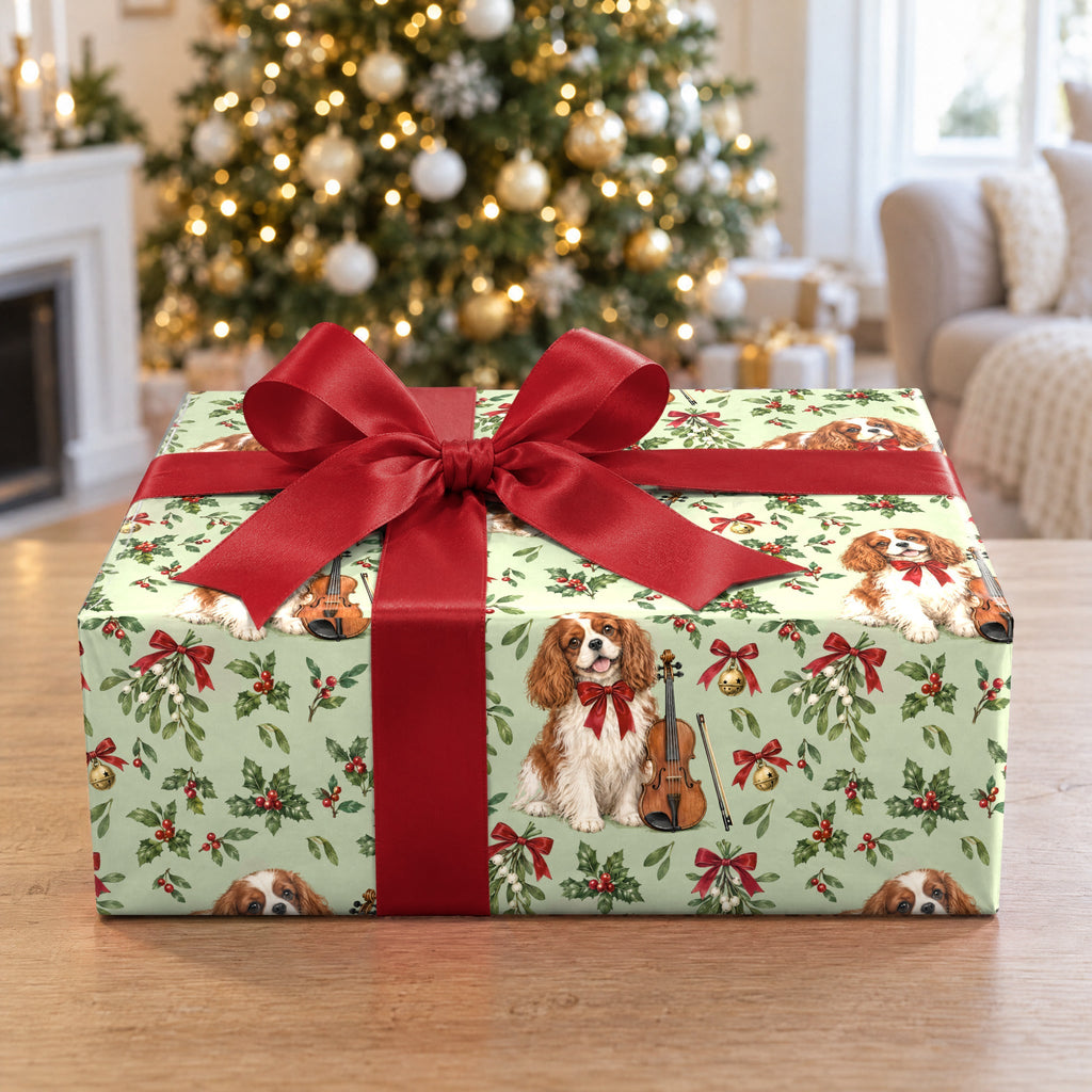Cavalier Violin Christmas Wrapping Paper