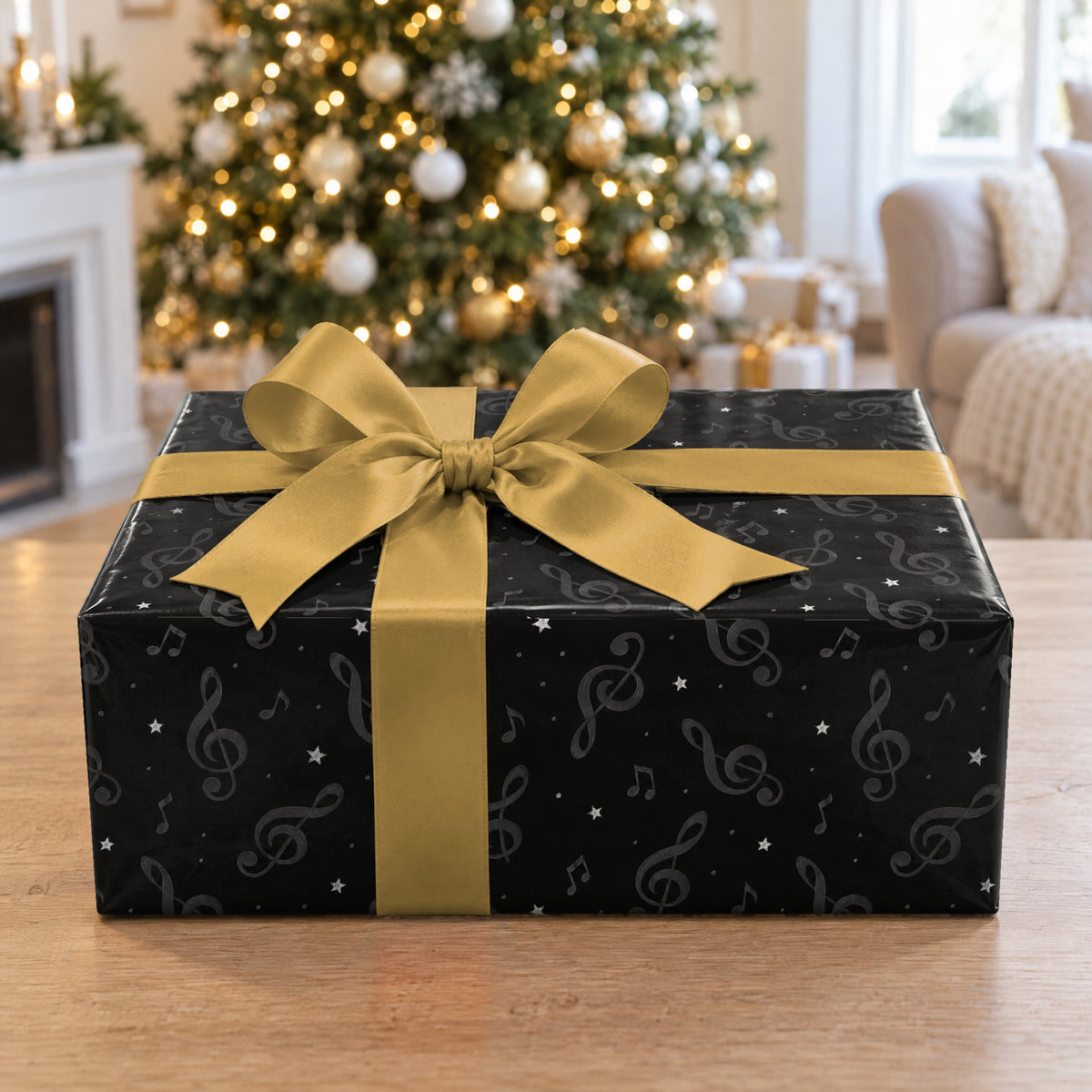Noir Treble Hush Wrapping Paper