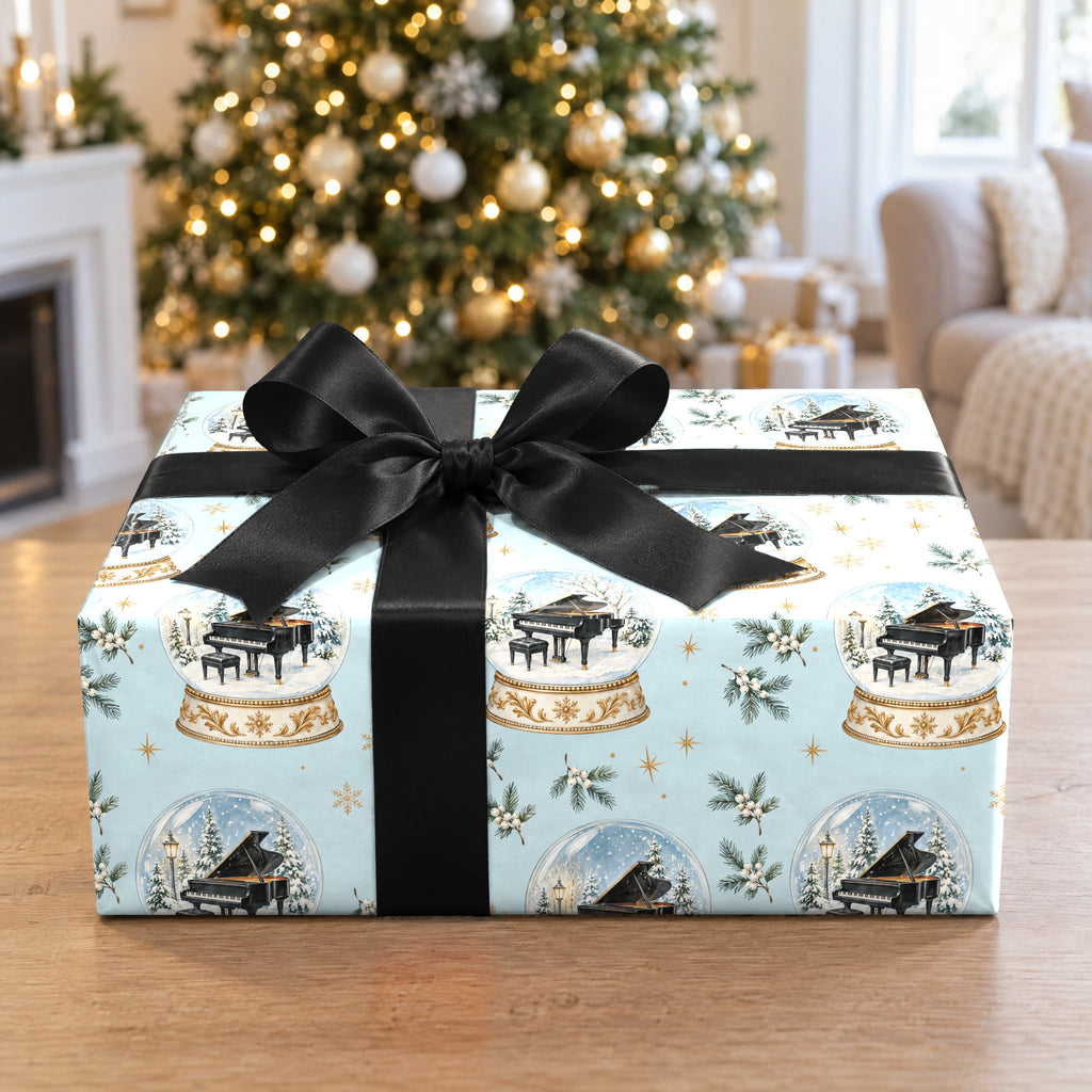 Grand Piano Snowglobe Wrapping Paper
