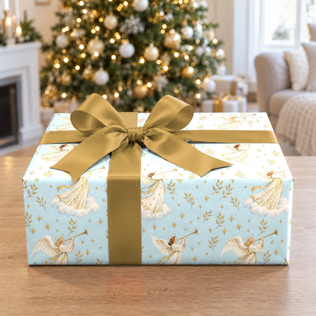 Angel Trumpet Fanfare Wrapping Paper
