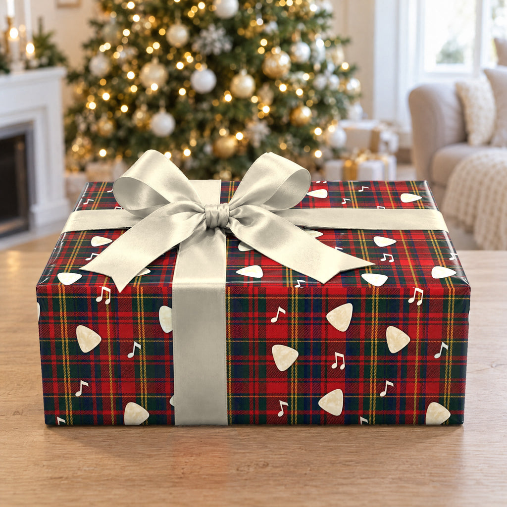 Rock and Roll Tartan Wrapping Paper