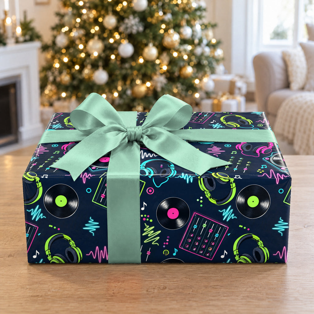DJ Headphones Wrapping Paper