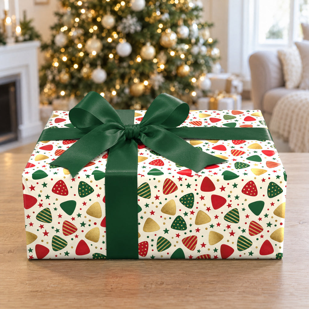 Guitar Pick Confetti Holiday Wrapping Paper