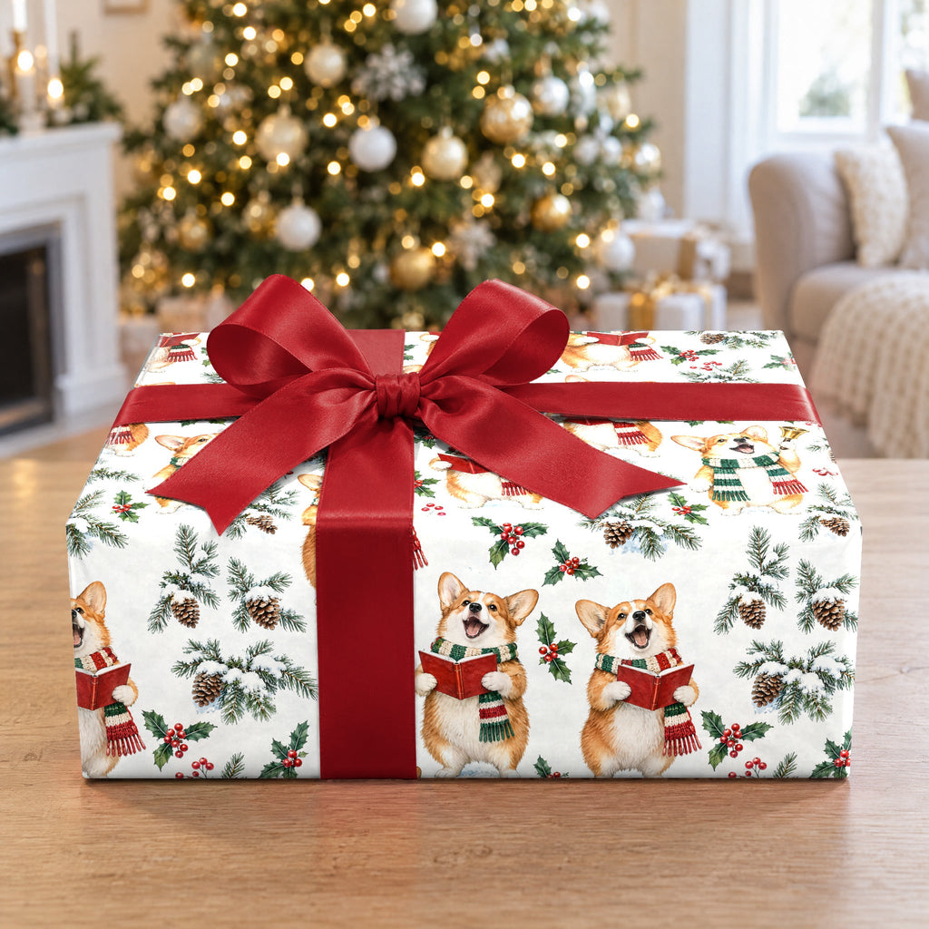 Corgi Carolers Wrapping Paper