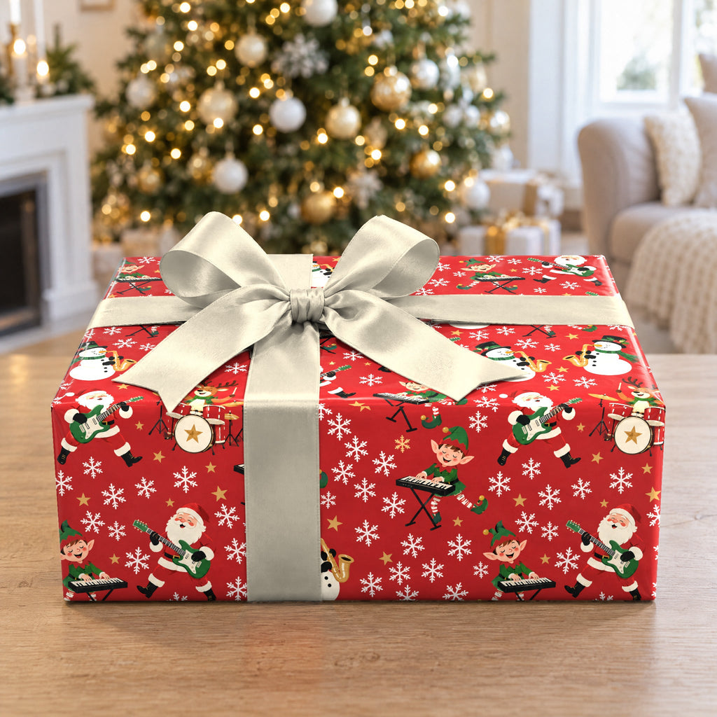 Santa's Band Christmas Wrapping Paper