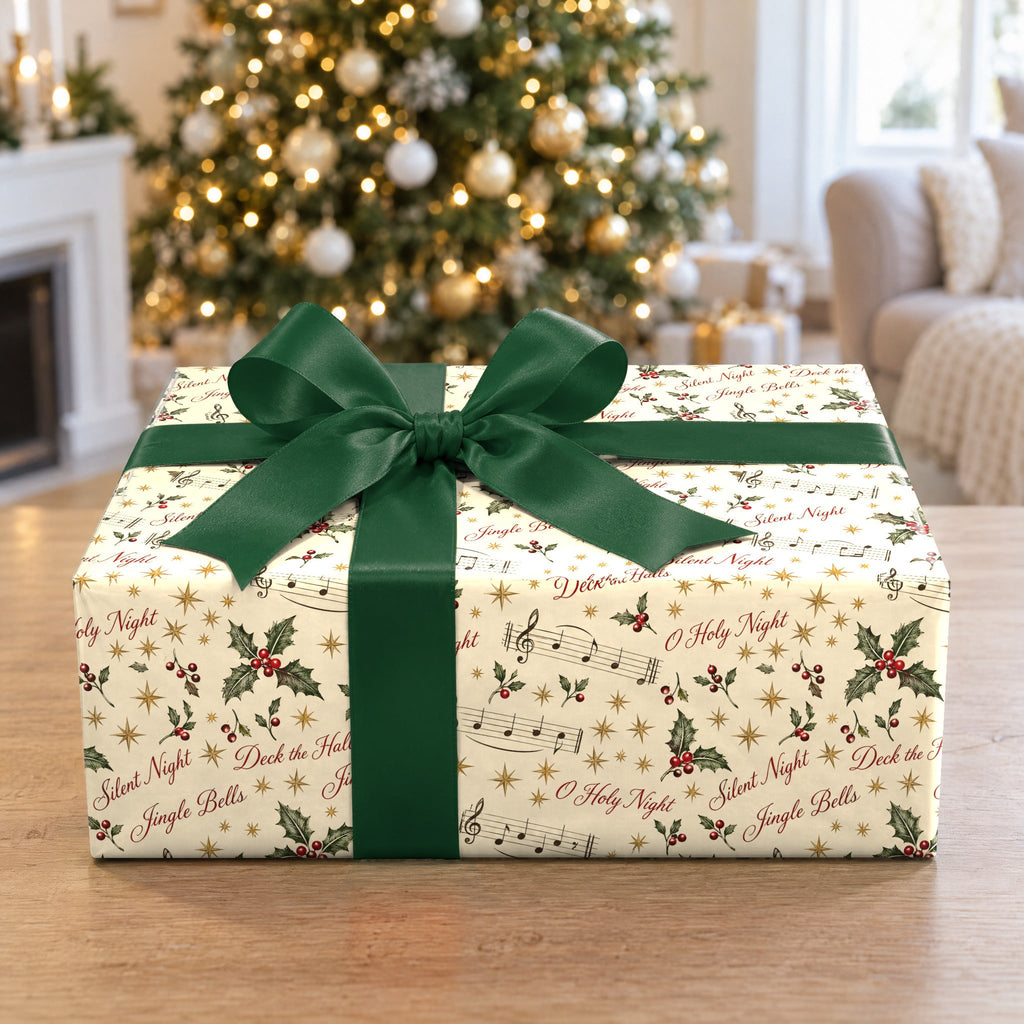 Christmas Carol Sheet Music Wrapping Paper