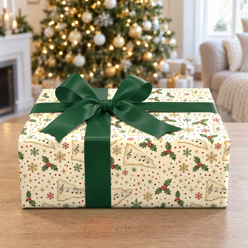 Christmas Songbook Confetti Wrapping Paper