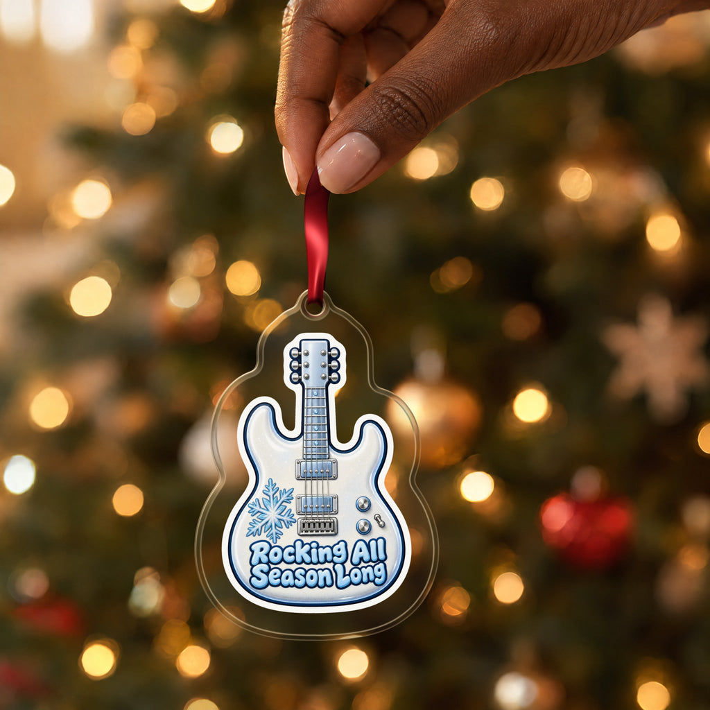 Rocking All Season Electric Guitar Christmas Ornament