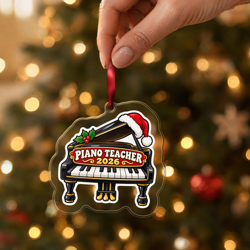 Piano Teacher 2026 Christmas Ornament