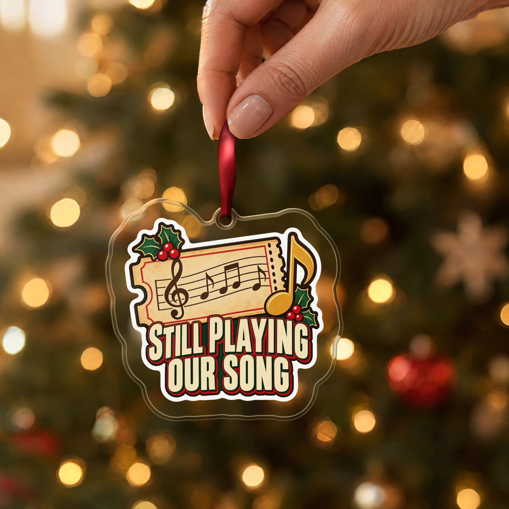 Still Playing Our Song Concert Ticket Christmas Ornament