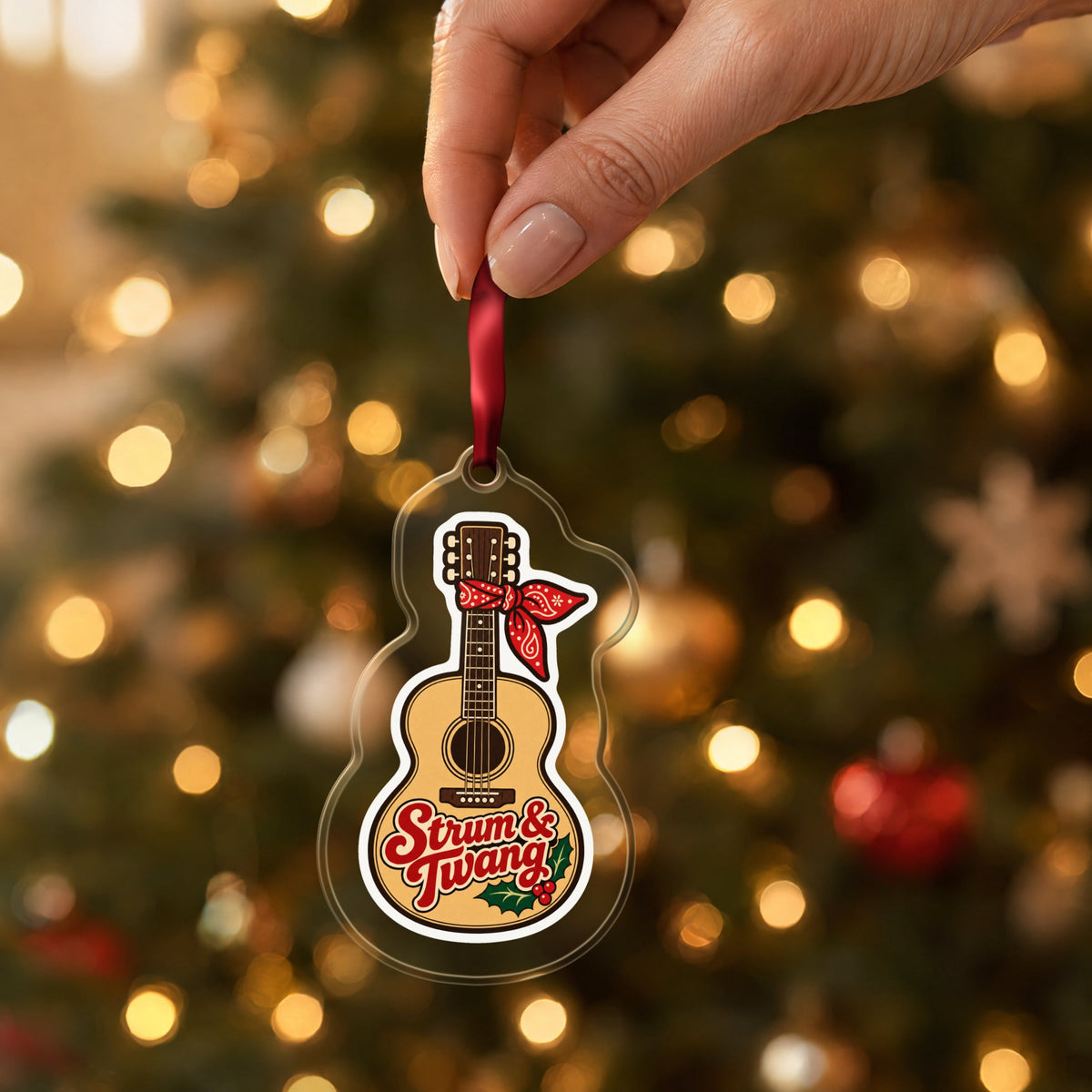 Strum & Twang Country Guitar Christmas Ornament