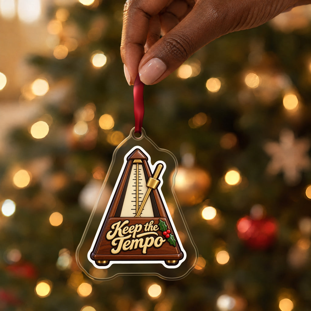 Keep the Tempo Metronome Christmas Ornament