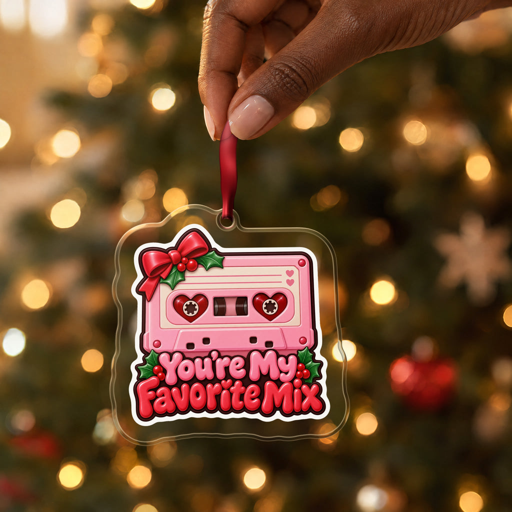 You're My Favorite Mix Cassette Christmas Ornament
