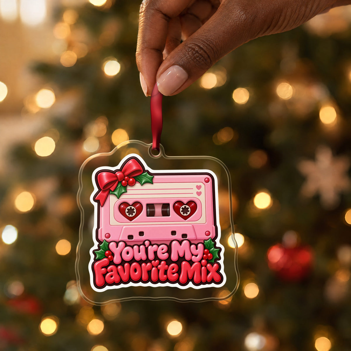 You're My Favorite Mix Cassette Christmas Ornament