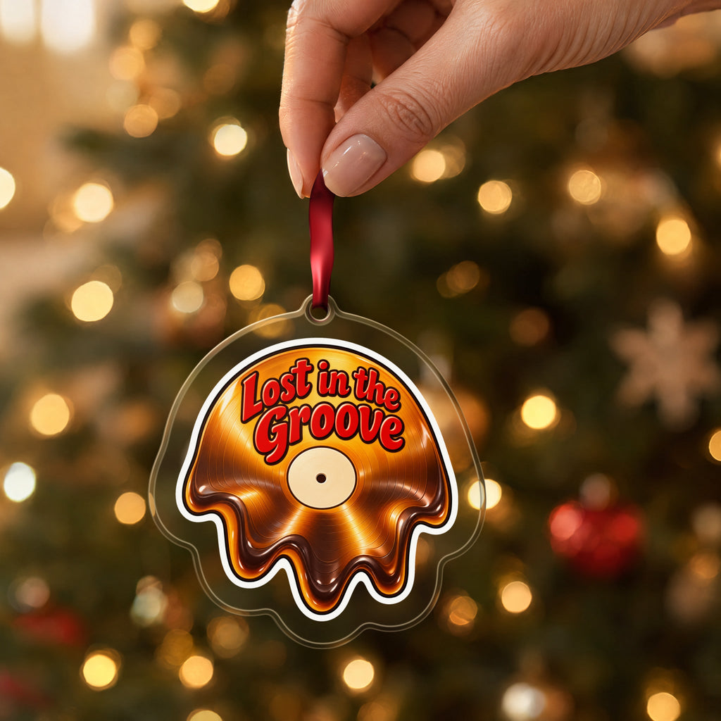 Lost in the Groove Melting Vinyl Christmas Ornament