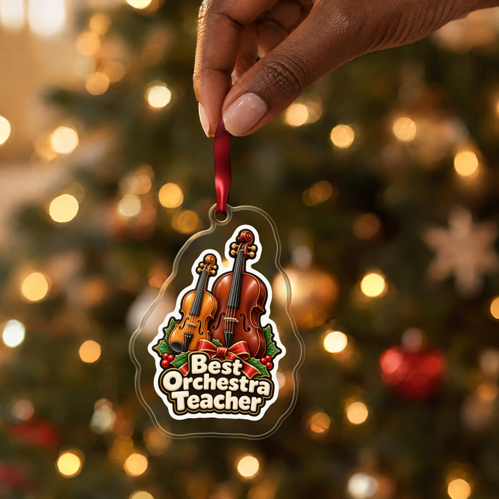 Best Orchestra Teacher Christmas Ornament