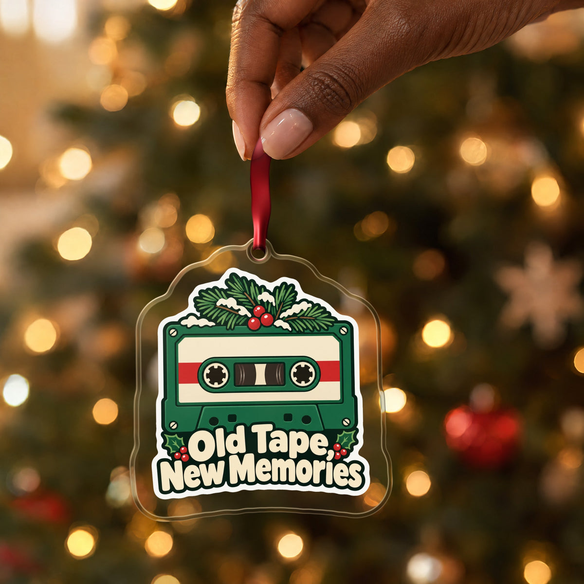 Old Tape, New Memories Cassette Christmas Ornament