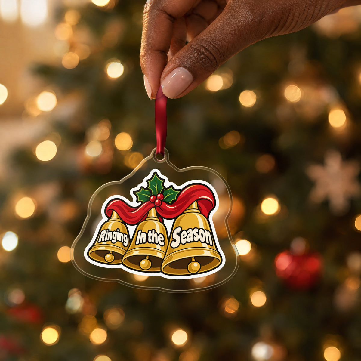 Ringing In the Season Handbells Christmas Ornament