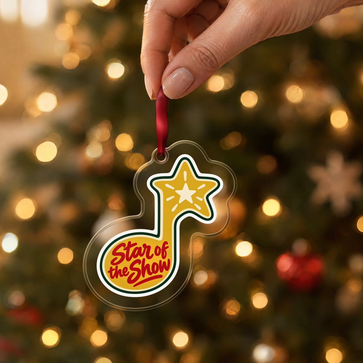 Star of the Show Music Note Christmas Ornament