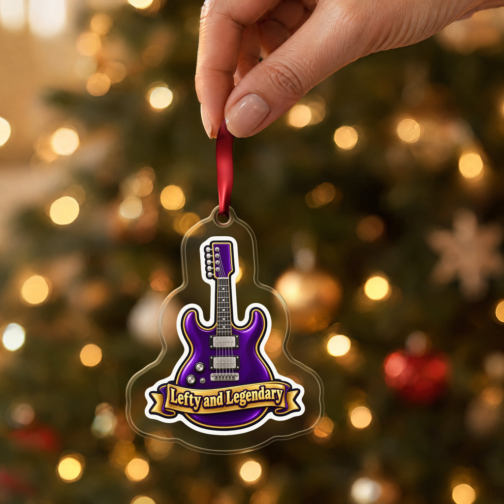 Lefty and Legendary Electric Guitar Christmas Ornament