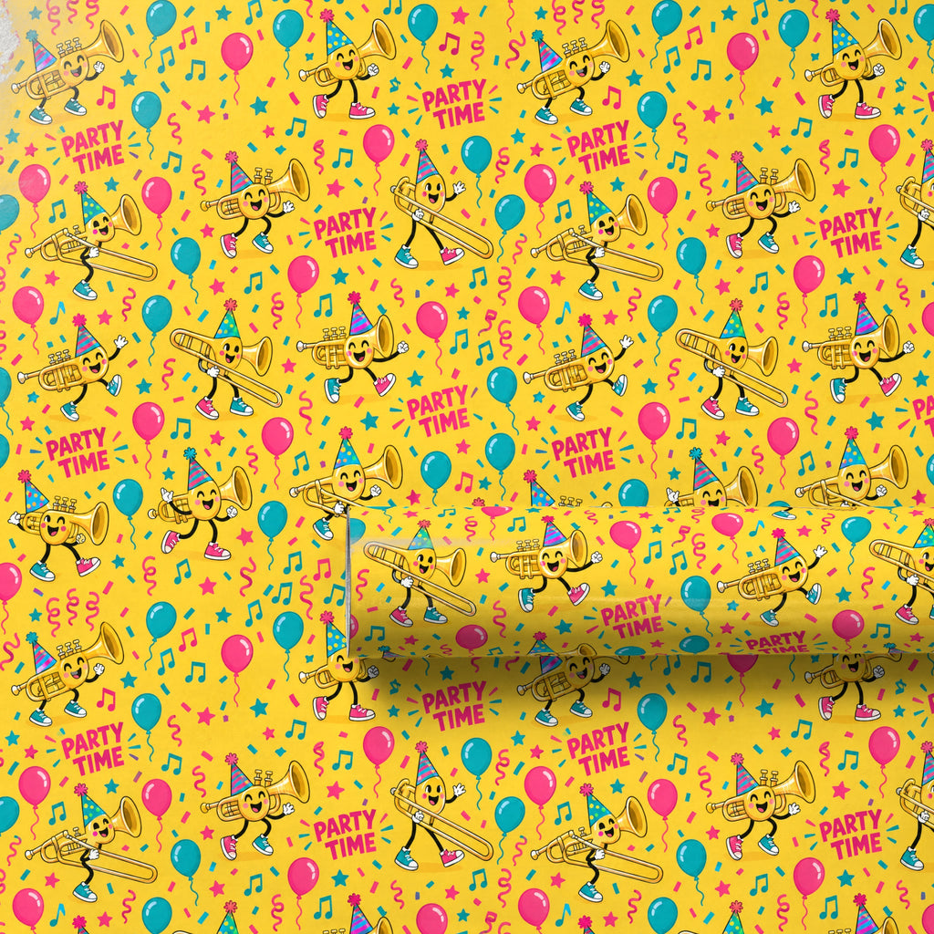 Birthday Brass Band Wrapping Paper