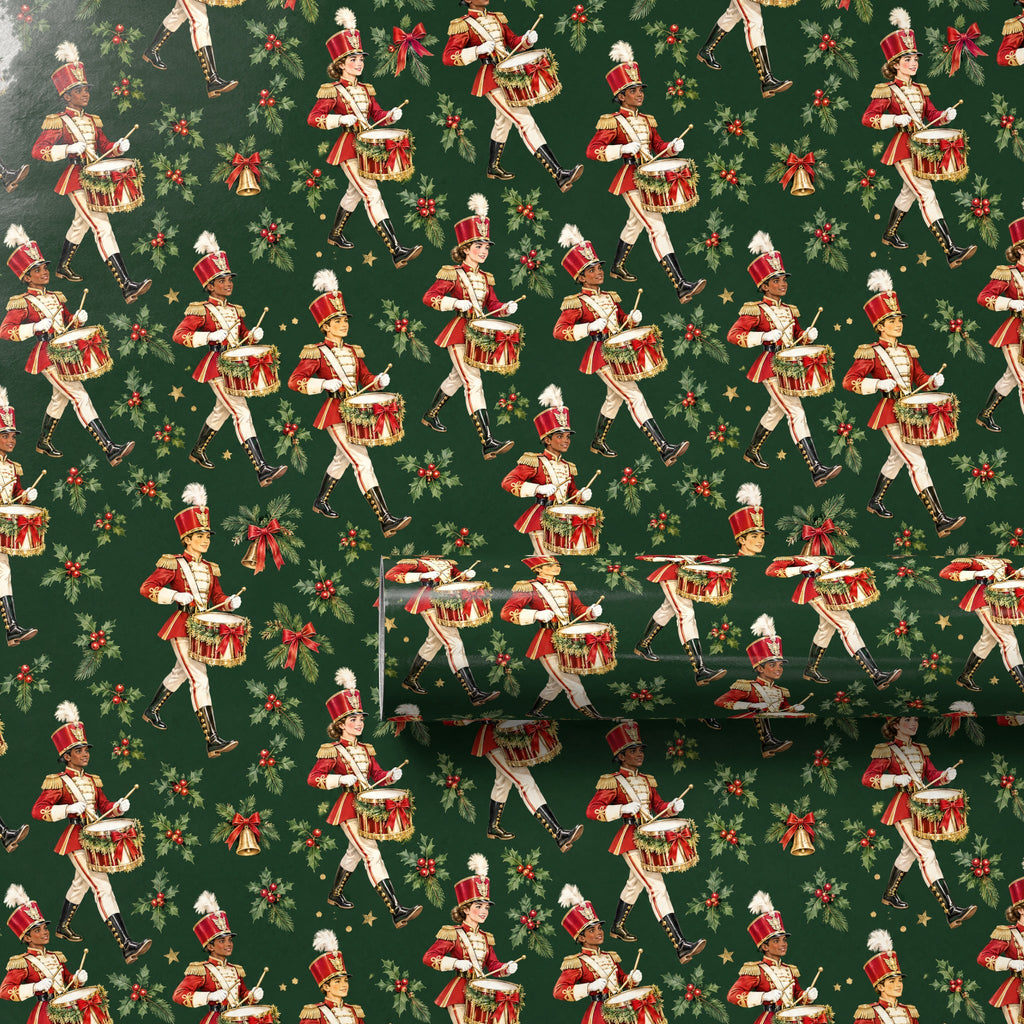 Tinsel Drumline March Wrapping Paper