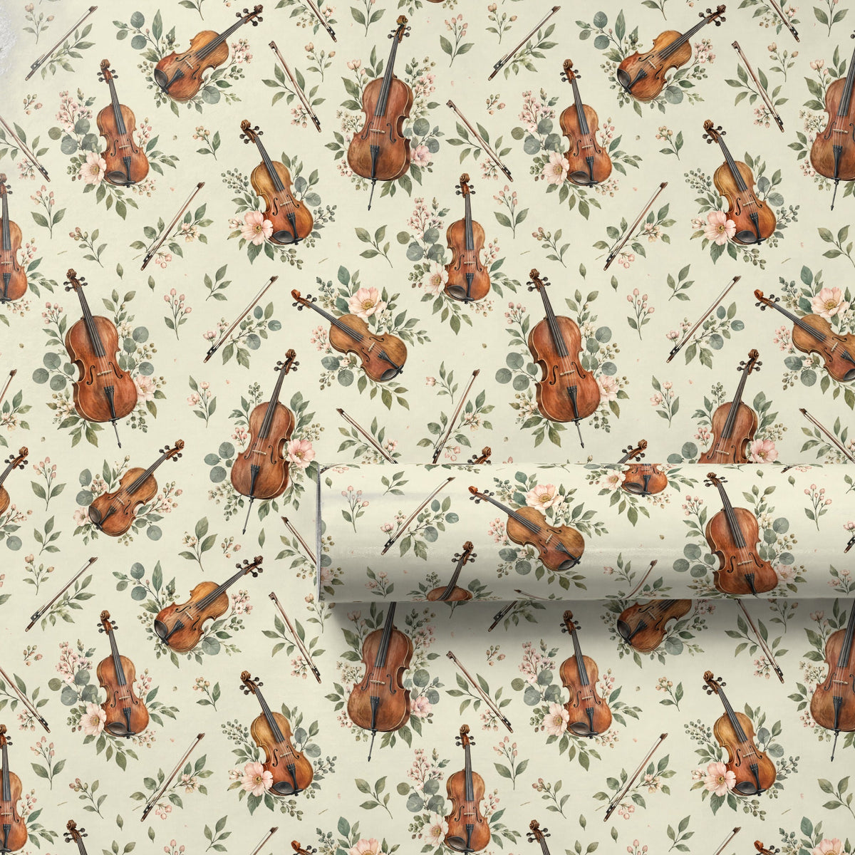 Watercolor Violin Wrapping Paper