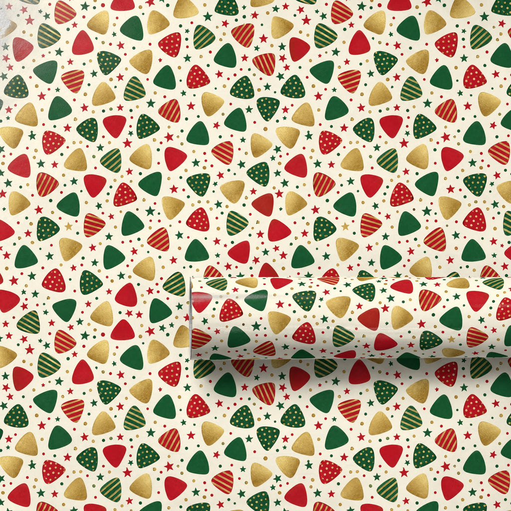 Guitar Pick Confetti Holiday Wrapping Paper