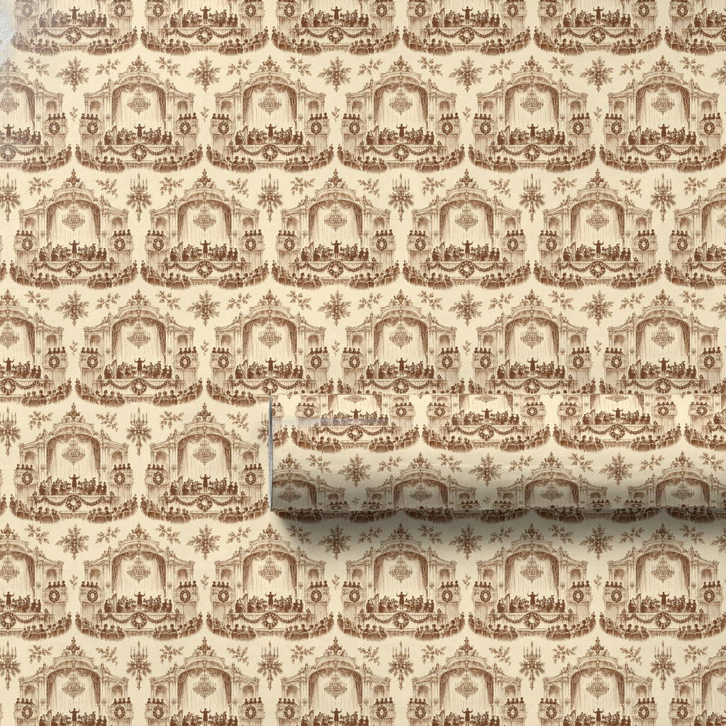 Vintage Concert Hall Toile Wrapping Paper
