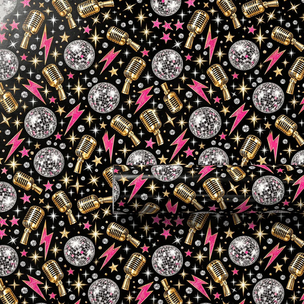 Disco Rock Star Glam Wrapping Paper