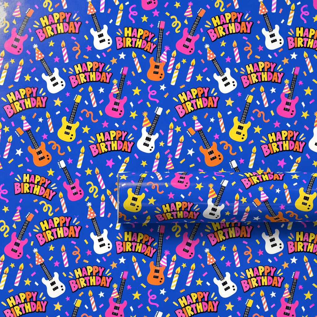 Happy Birthday Rock Star Wrapping Paper