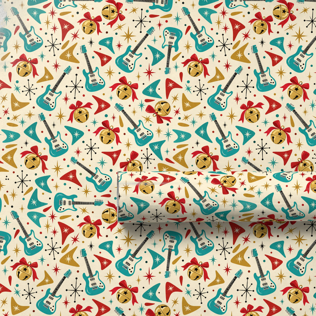 Jingle Bell Rock Retro Wrapping Paper