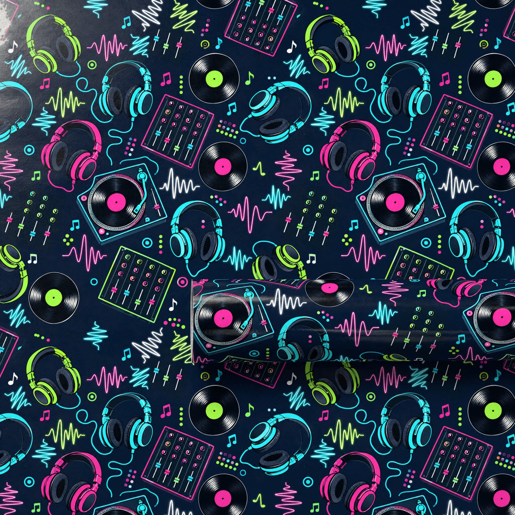 DJ Headphones Wrapping Paper