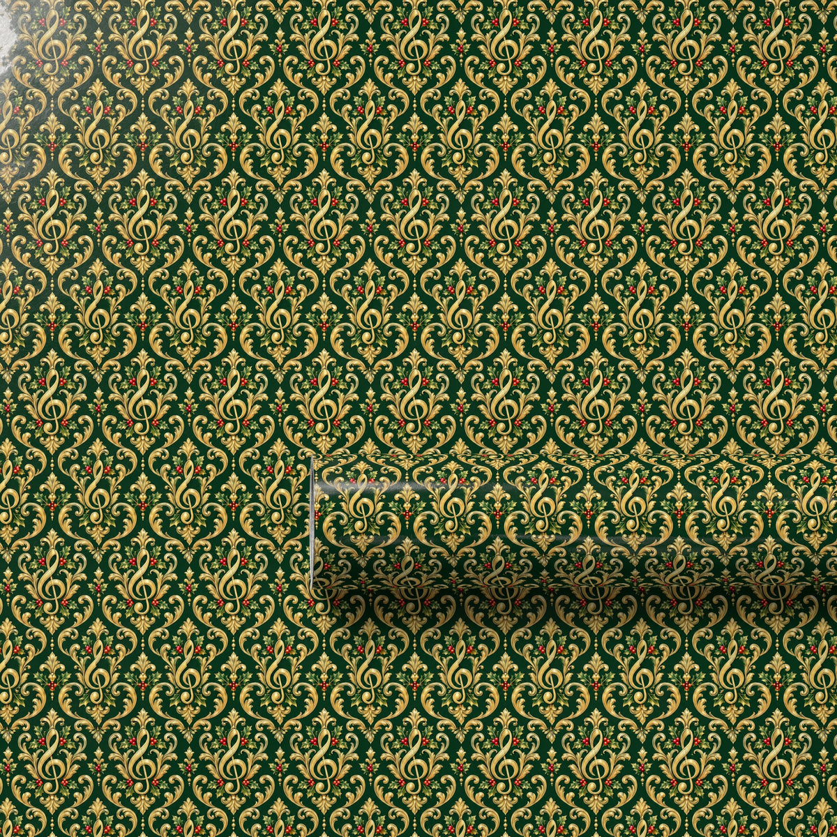 Gilded Treble Damask Wrapping Paper