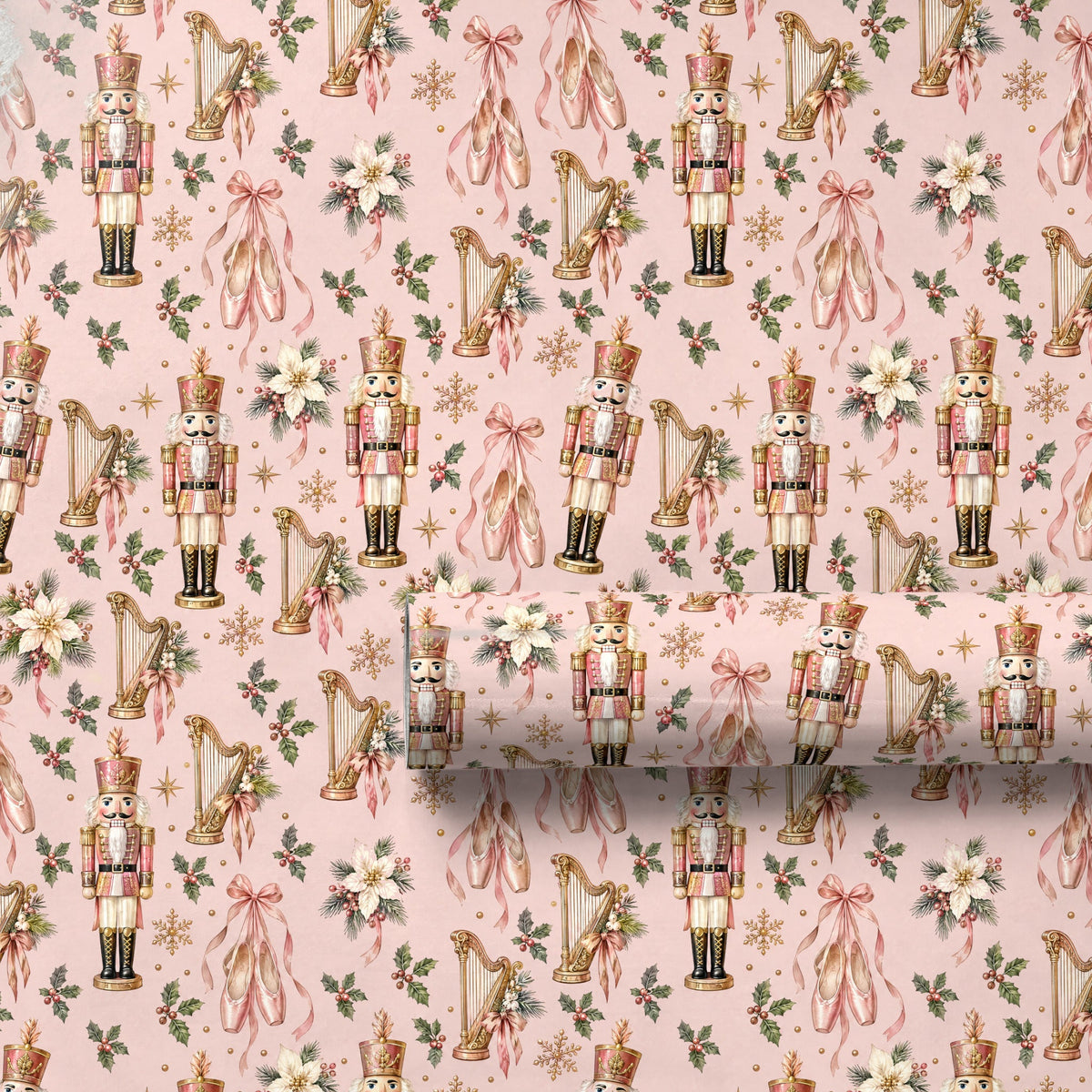 Nutcracker Ballet Blush Wrapping Paper