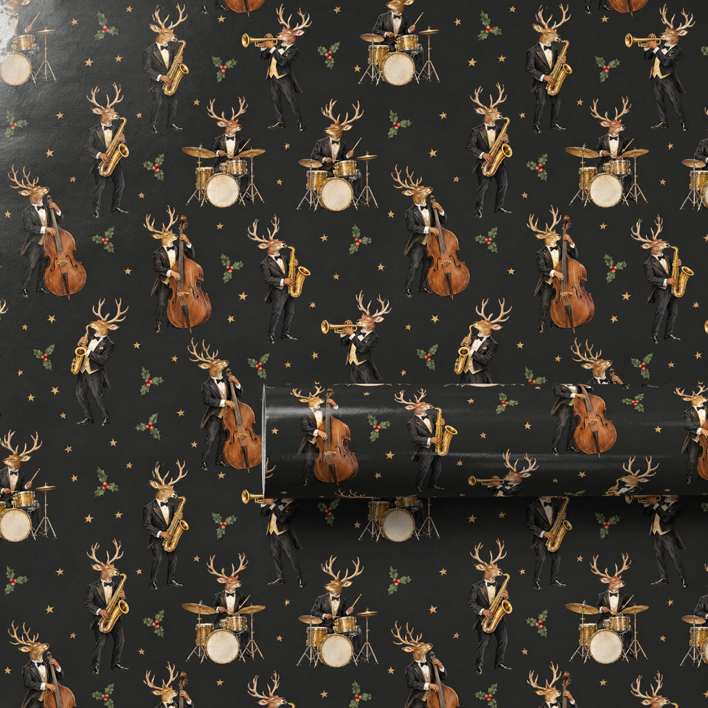 Reindeer Jazz Quartet Wrapping Paper