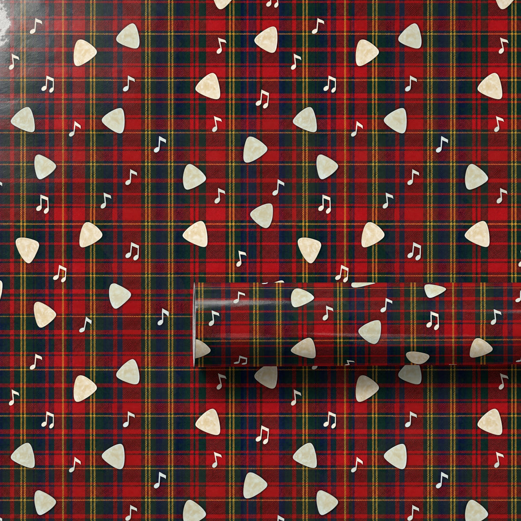 Rock and Roll Tartan Wrapping Paper
