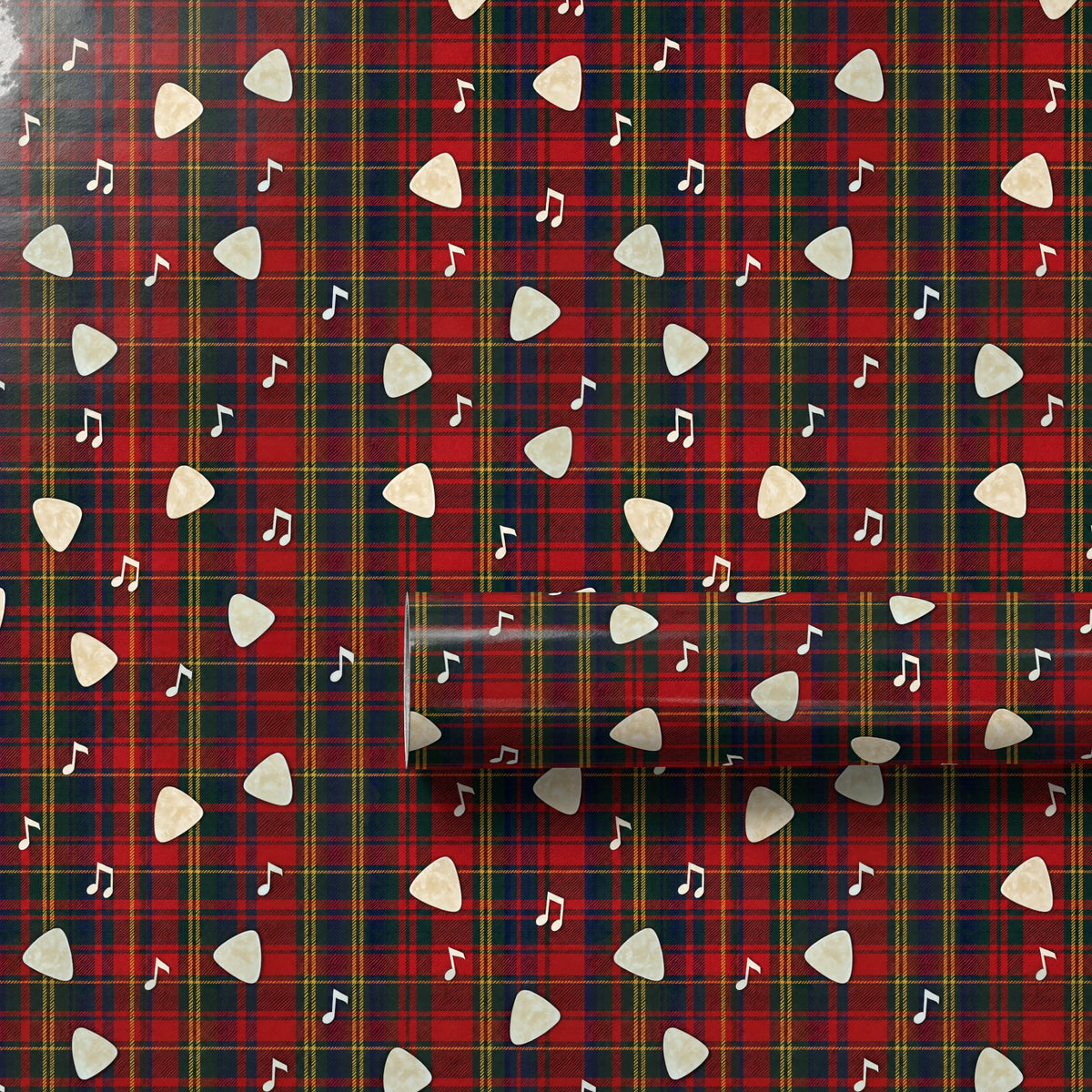 Rock and Roll Tartan Wrapping Paper