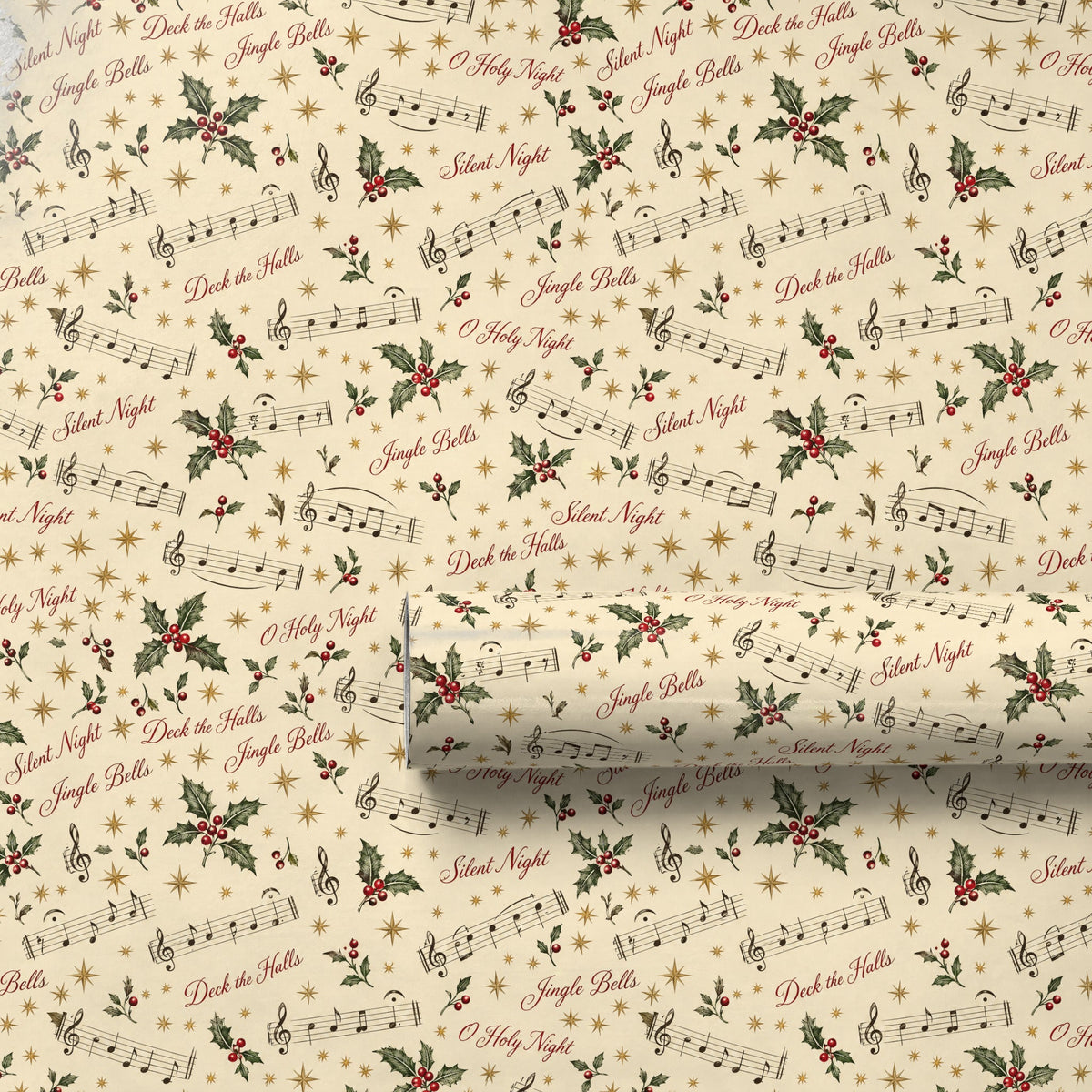 Christmas Carol Sheet Music Wrapping Paper
