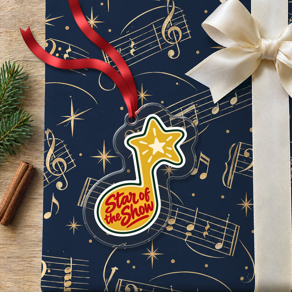 Star of the Show Music Note Christmas Ornament