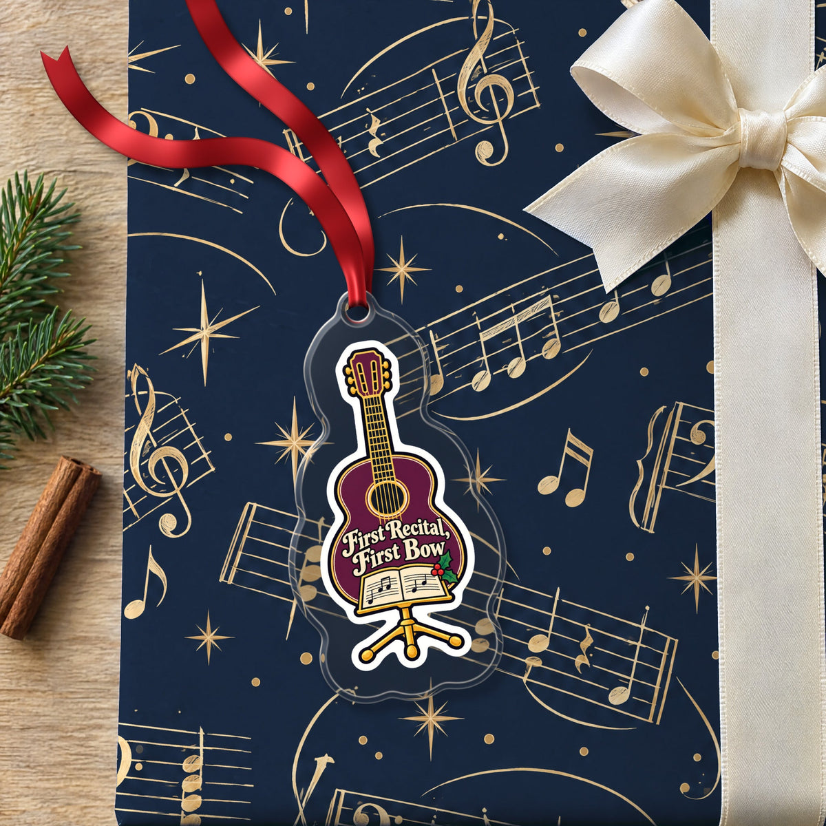 First Recital Acoustic Guitar Christmas Ornament