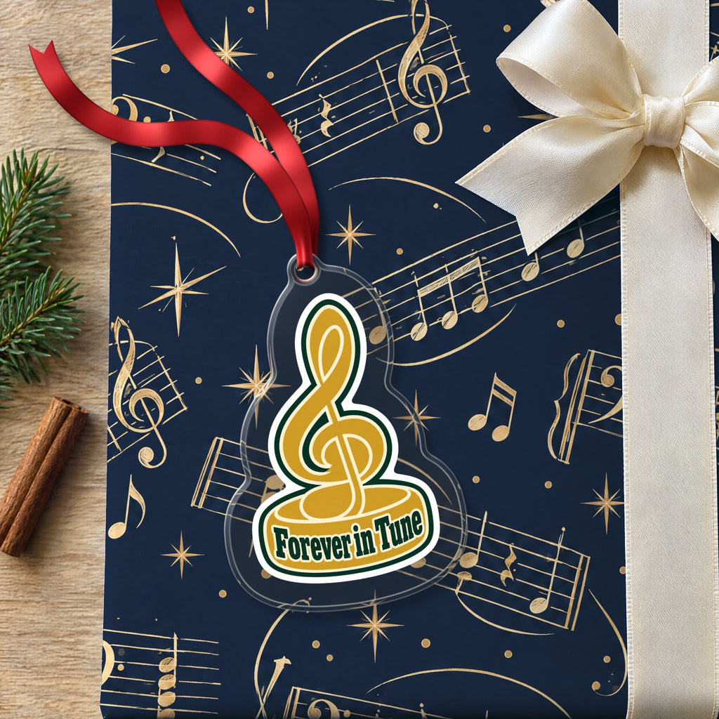 Forever in Tune Treble Clef Christmas Ornament