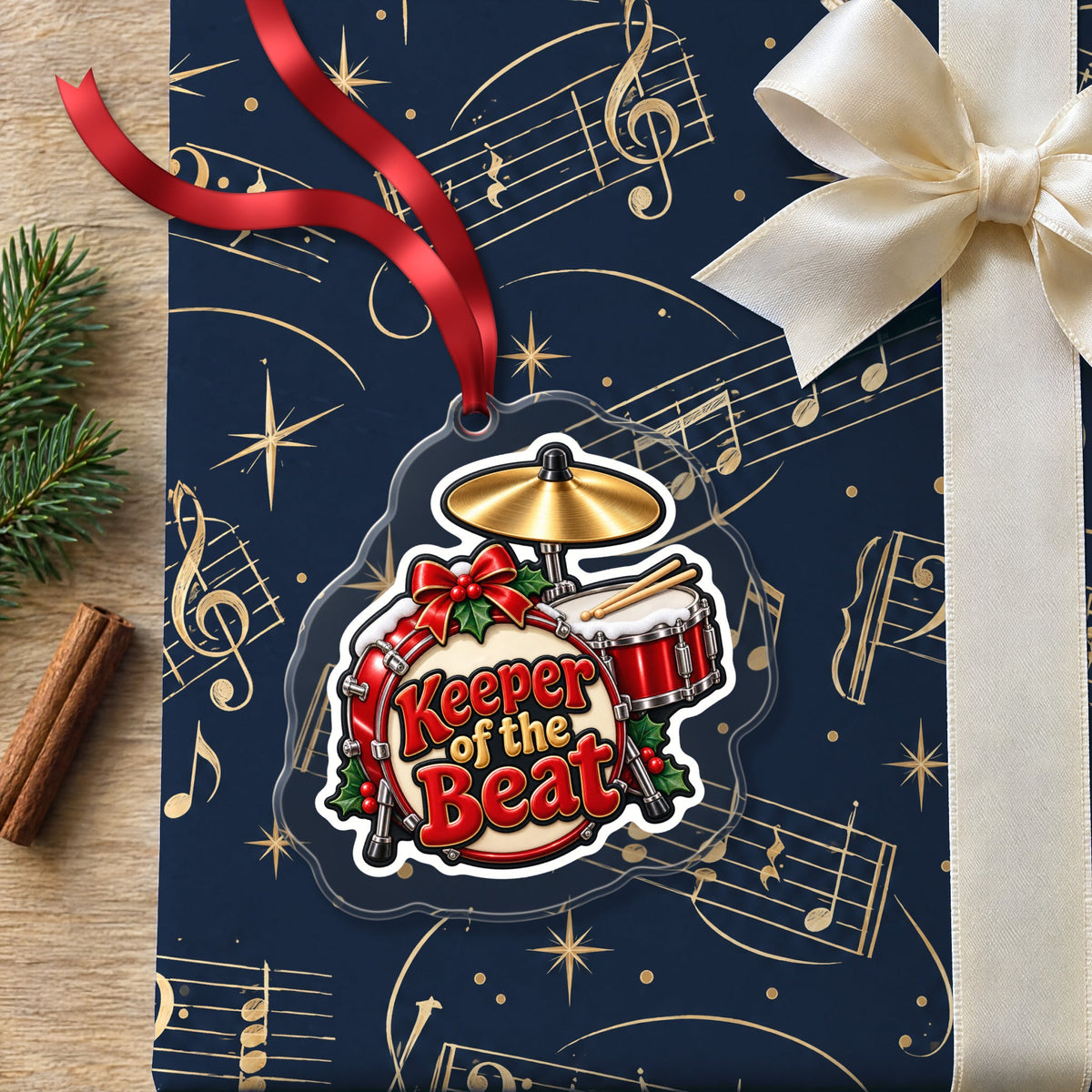 Keeper of the Beat Drum Kit Christmas Ornament