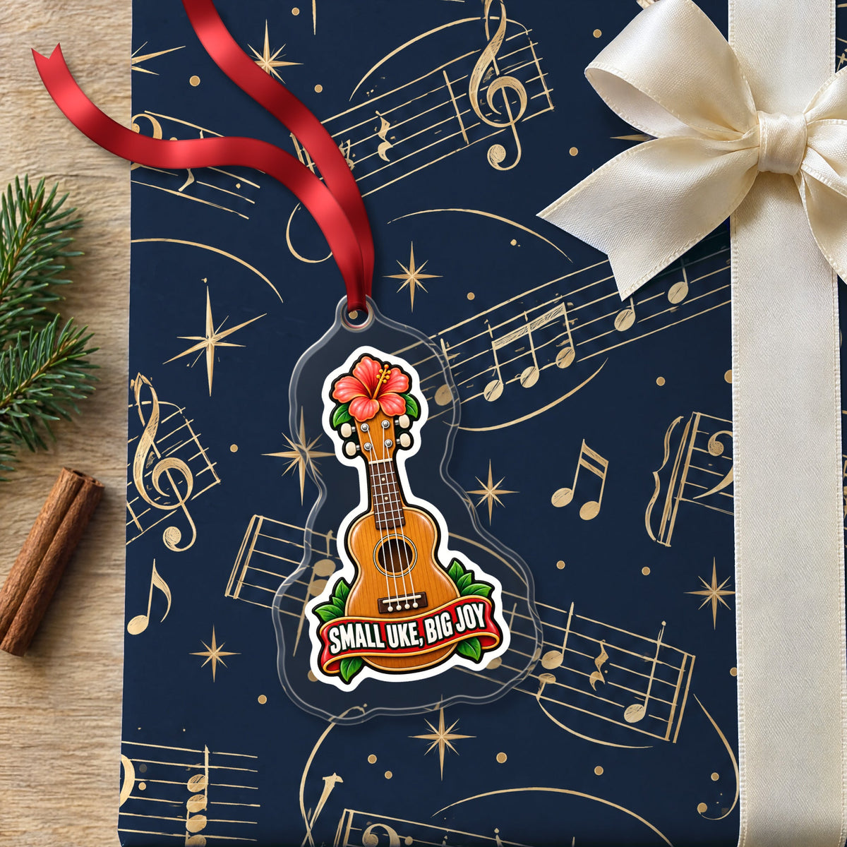 Small Uke, Big Joy Ukulele Christmas Ornament