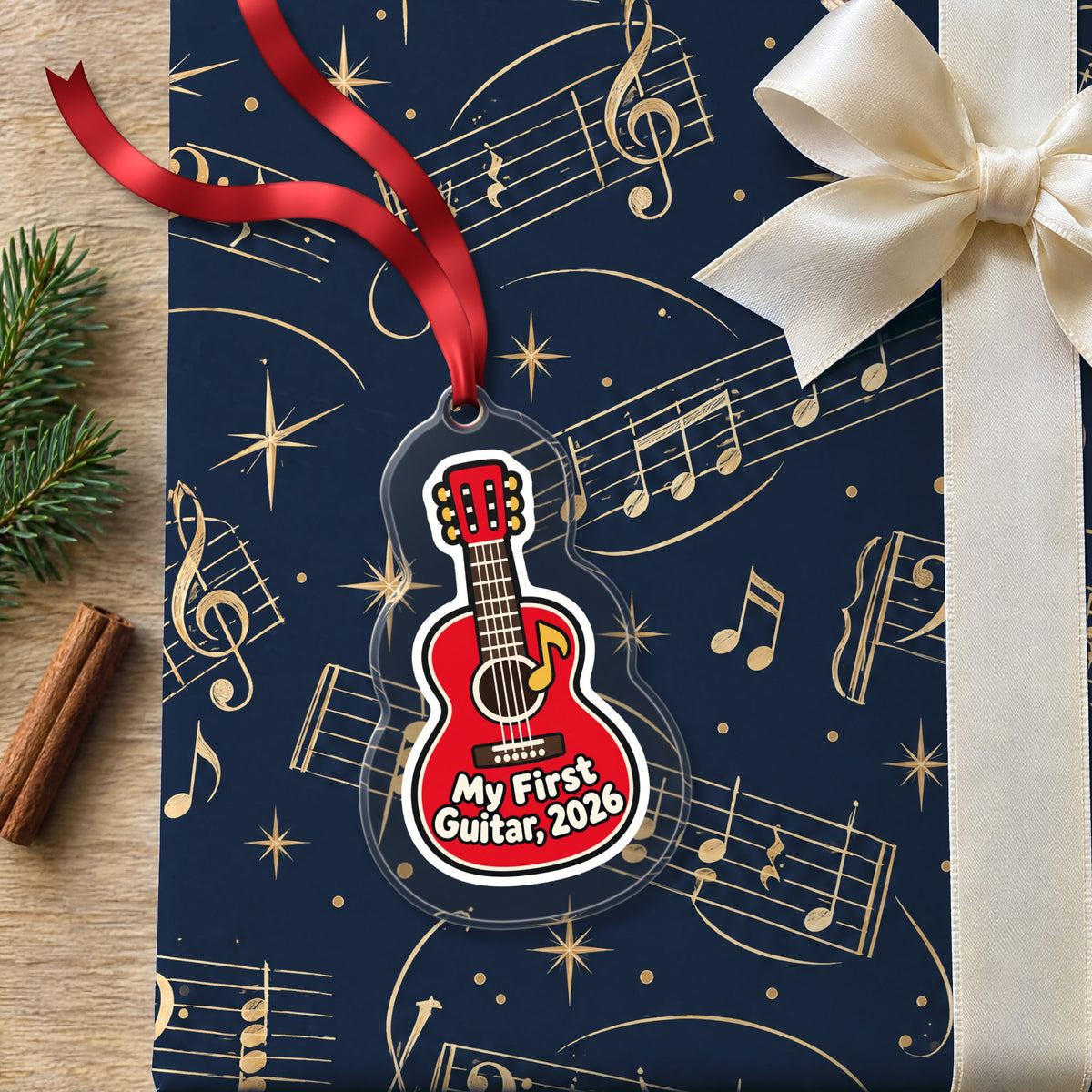 My First Guitar 2026 Christmas Ornament
