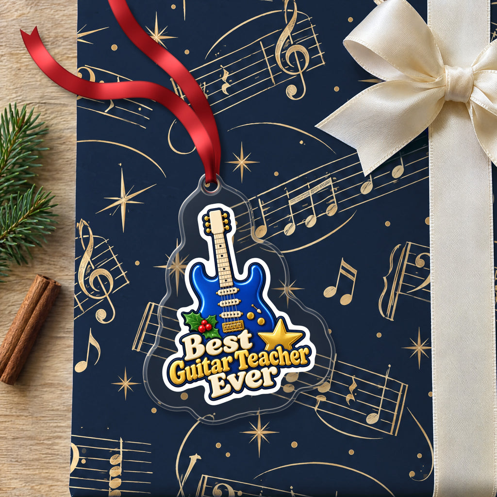 Best Guitar Teacher Ever Christmas Ornament