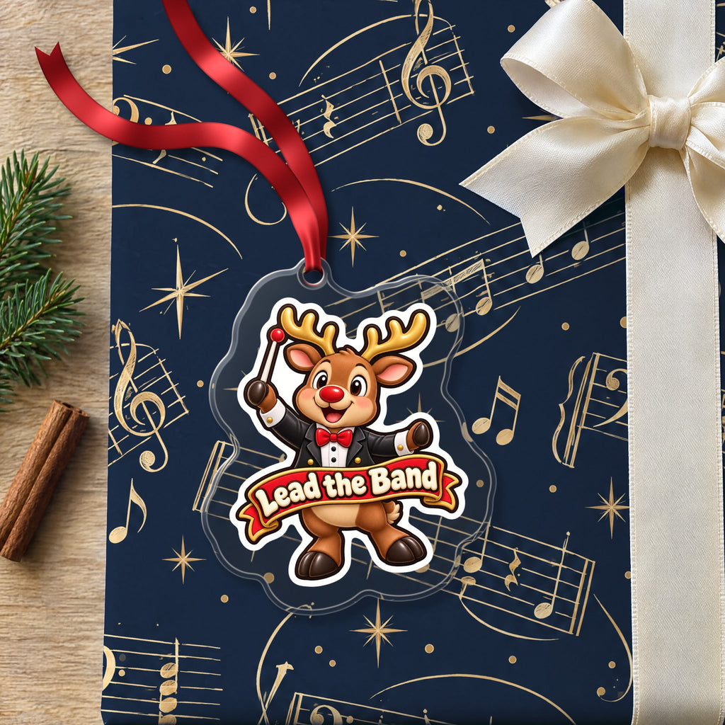 Lead the Band Reindeer Conductor Christmas Ornament
